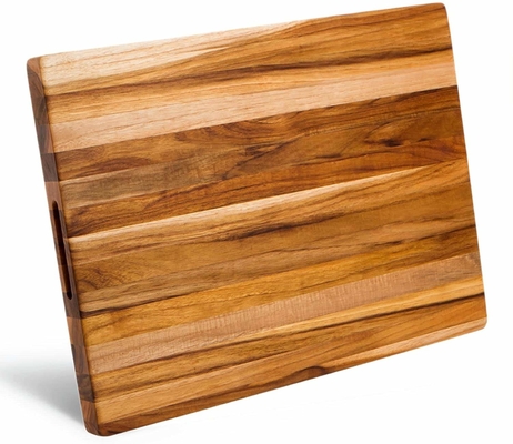 Tabla de cortar de madera de la teca sostenible grande 20 x 15 x 1,5 pulgadas