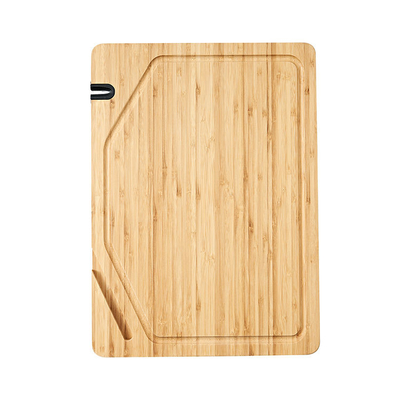 Carnicero los 38x28cm de bambú de encargo Block Cutting Board con los sacapuntas de cuchillo del tenedor del teléfono