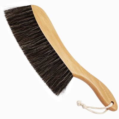 Escoba de limpieza casera de la mano del cepillo de pelo del caballo de los 36x6cm para los pedazos de madera que sacan el polvo