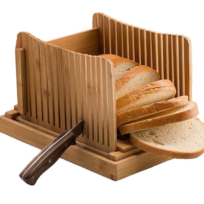 Cubierta para cortar pan de bambú manual de madera plegable