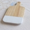 Piedra natural tabla de cortar vegetal de madera 9 x 6 de mármol blancos con el sistema del cuchillo