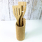 Tenedor de cocinar de bambú vendedor caliente del organizador de los utensilios de las herramientas de la cocina de alta calidad de la naturaleza del cubo del almacenamiento