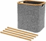 Cesto de la lona nórdica de la simplicidad/organizador de bambú rectangulares 17.5x15.75x13 del lavadero”
