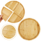 bandeja de madera de bambú antibacteriano con 4 divisores