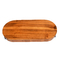 Comida postre bandeja de madera natural para servir 42.5x18.1x5cm con mango de metal
