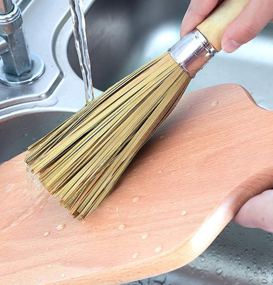 El plato de bambú de limpieza de 11,8 pulgadas friega la herramienta casera de la cocina del restaurante del cepillo