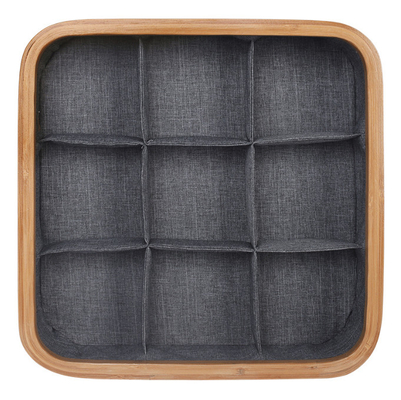 Organizador casero plegable Gray Color de la ropa del marco de bambú