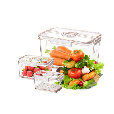 Compartimientos libres de Bpa M Size Clear Stackable para la verdura de la cocina del refrigerador