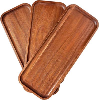 Envases de madera maciza de acacia Envases de madera rectangulares