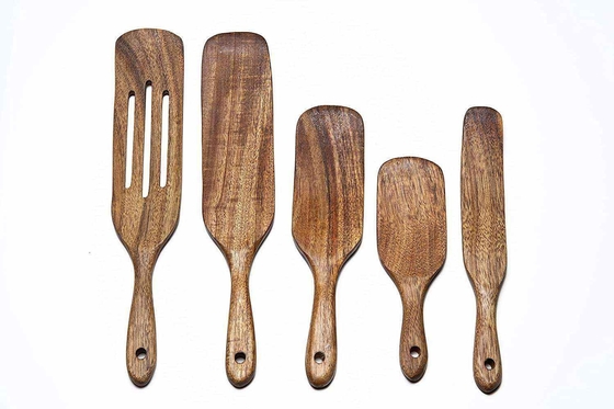 Espárragos de bambú de madera Herramientas de cocina utensilios Conjunto de 5 piezas