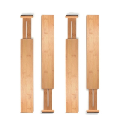 Resistencia al agua Divisores de cajones de bambú Conjunto de 6 para utensilios de cocina