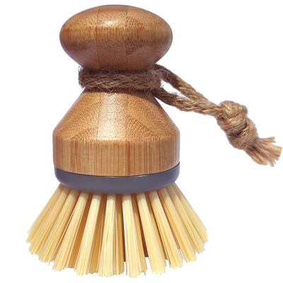 Escobilla de bambú del plato del sisal del cepillo de limpiador del utensilio de la haya los 8*4.5cm