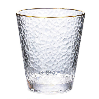 oro 400ml Rim Drinking Water Glasses Crystal de 300ml los 320cm sin plomo