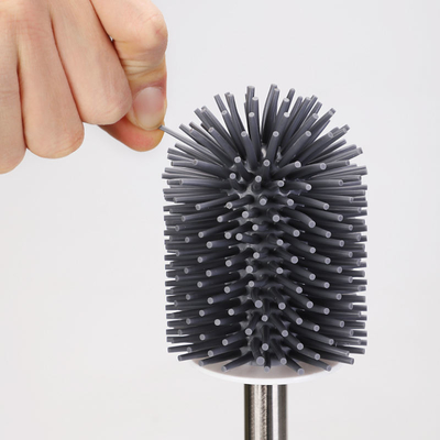 La escobilla y el tenedor sostenibles del retrete del silicón del cuarto de baño fijaron multiusos