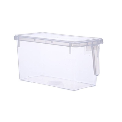 Organizador plástico del almacenamiento de alimentos del hogar con los cajones plásticos transparentes seguros de la comida del congelador de la tapa