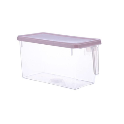 Organizador plástico del almacenamiento de alimentos del hogar con los cajones plásticos transparentes seguros de la comida del congelador de la tapa