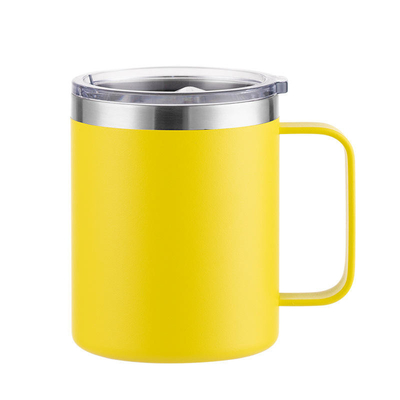 Manija de acero inoxidable de Spill Proof With del vaso del logotipo 12oz del café de la pared de encargo del doble
