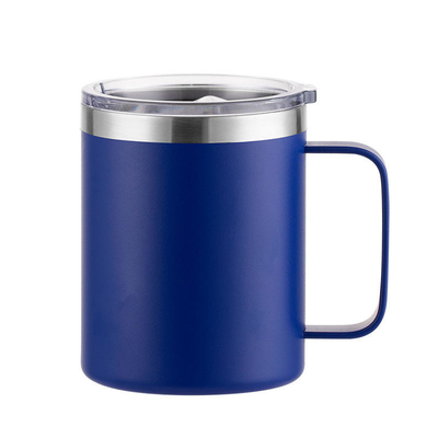 Manija de acero inoxidable de Spill Proof With del vaso del logotipo 12oz del café de la pared de encargo del doble