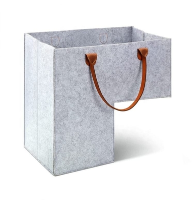 Cesta sentida superior del paso de los 32x33cm para las escaleras con las manijas de cuero