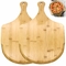 El tablero de bambú del queso de la pizza de la tabla de cortar de la cocina casera para las frutas se apelmaza