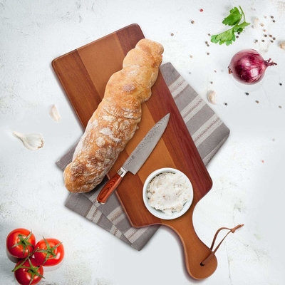 Tabla de cortar vegetal de bambú no tóxica grande los 48x16cm portátiles del hogar