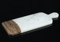 Tabla de cortar que empalma de madera del acacia del mármol de la tabla de cortar de la decoración de la cocina con la manija