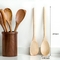 La cuchara de encargo de Logo Wooden Spoons Wooden Cooking fijó la cuchara de madera