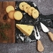 Tabla de cortar de Tray Marble Wood Splicing de madera del acacia de la cocina con la manija