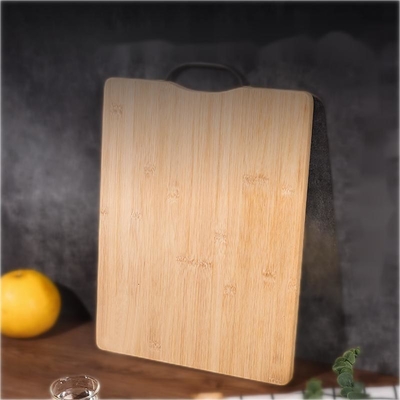 Tabla de cortar de bambú de encargo natural simple con la manija del hierro
