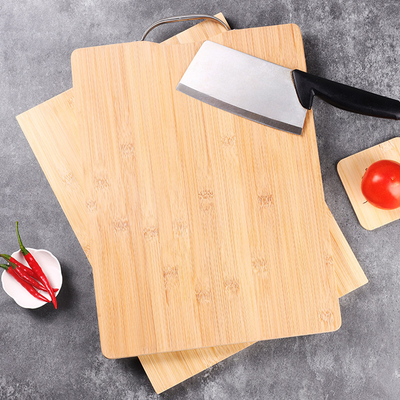 Tabla de cortar de bambú de encargo natural simple con la manija del hierro