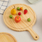 pizza de bambú redonda Tray With Handle de Block Cutting Board del carnicero del 15x1.2cm KitchenAid