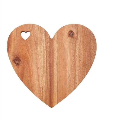 Tabla de cortar de bambú el 1.5cm gruesa en forma de corazón de encargo para el Charcuterie de servicio