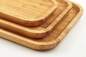 Bandejas de servicio de la placa de bambú de madera natural rectangular de la comida