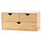 Caja de almacenamiento de bambú tablero modificada para requisitos particulares con 3 cajones
