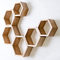 Almacenamiento Paulownia Estantes hexagonales de madera Estante decorativo Alta rigidez