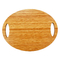 Tableros de servicio de madera sólida de bambú ovalado de peso ligero para alimentos