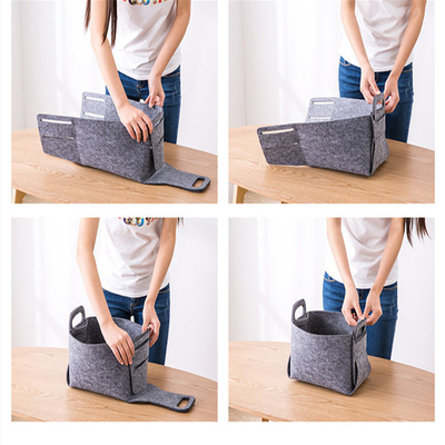 Rectangular 100% de poliéster de fieltro Ropa de almacenamiento Contenedores de bolsas de opciones Embalado Embalaje personalizable