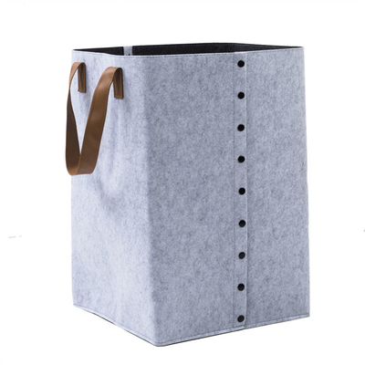 Color personalizado Cestas de almacenamiento de fieltro de poliéster moderno para la organización de ropa