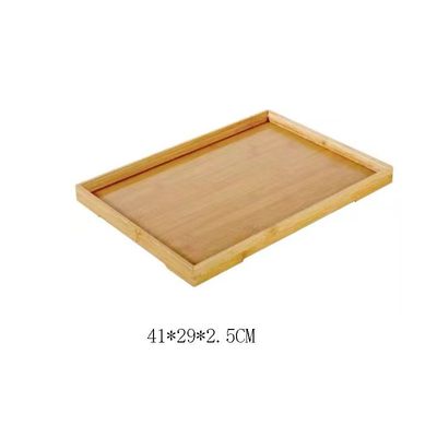 Cuchillero de bambú ecológico con logotipo personalizado Set de bandeja de madera para cocinar