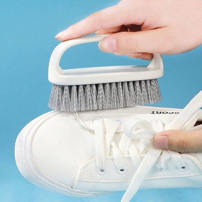 Medium Bristle Handle Cleaning Brush with Non Slip Rubber Grip
