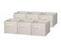 Cajas de almacenamiento con el organizador Containers de los compartimientos de almacenamiento de la tela de las tapas con la tapa para el hogar