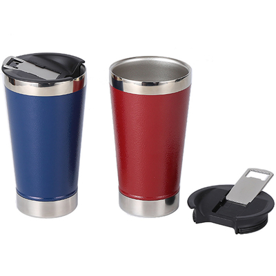 Tazas de cerveza de acero inoxidables dobles de la taza del termo de la pared 0.4m m 600ml