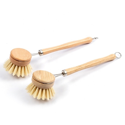 Un cepillo más limpio los 23*4.8*2cm del utensilio de largo mango del sisal del Dishware