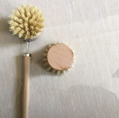 Un cepillo más limpio los 23*4.8*2cm del utensilio de largo mango del sisal del Dishware