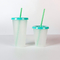 taza cambiante reutilizable plástica el 10*6*19cm del color de los vidrios de consumición de 16oz 24oz